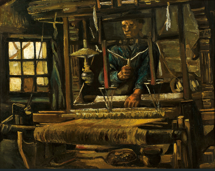  文森特·威廉·梵高  Vincent Willen Van Gogh ——小屋里的织布工1884